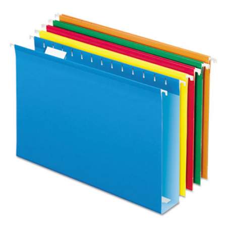 Pendaflex Extra Capacity Reinforced Hanging File Folders with Box Bottom, Legal Size, 1/5-Cut Tab, Assorted, 25/Box (5143X2ASST)