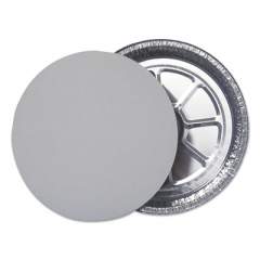 Durable Packaging Flat Board Lids for 9" Round Containers, Silver, 500 /Carton (L290500)