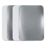 Durable Packaging Flat Board Lids, For 1.5 lb Oblong Pans, Silver, 500 /Carton (L245500)