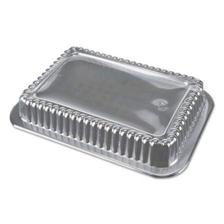 Durable Packaging Dome Lids for 1.5 lb Oblong Containers, 6.56 x 4.63 x 2, Clear, 500/Carton (P245500)