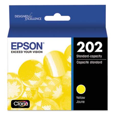 Epson T202420-S (202) Claria Ink, 165 Page-Yield, Yellow