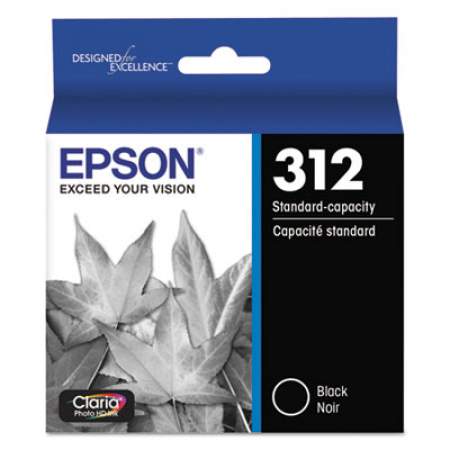 Epson T312120-S (312XL) Claria Ink, 240 Page-Yield, Black