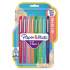 Paper Mate Flair Felt Tip Porous Point Pen, Stick, Medium 0.7 mm, Assorted Ink and Barrel Colors, 8/Pack (2027232)