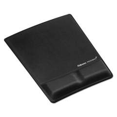 Fellowes Ergonomic Memory Foam Wrist Support w/Attached Mouse Pad, Black (9181201)