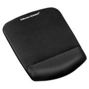 Fellowes PlushTouch Mouse Pad with Wrist Rest, Foam, Black, 7.25 x 9.38 (9252001)