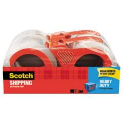 Scotch 3850 Heavy-Duty Packaging Tape with Dispenser, 3" Core, 1.88" x 54.6 yds, Clear, 4/Pack (38504RD)