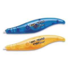 BIC Wite-Out Brand Exact Liner Correction Tape, Non-Refillable, Blue/Orange, 1/5" x 236", 2/Pack (WOELP21)