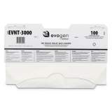 HOSPECO Evogen No Touch Toilet Seat Covers, 15.5 x 9.25, White, 3,000/Carton (EVNT3000)