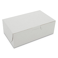 White One-Piece Non-Window Bakery Boxes, 6.25 x 3.75 x 2.13, White, Paper, 250/Bundle (0911)