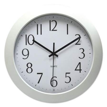 Universal Whisper Quiet Clock, 12" Overall Diameter, White Case, 1 AA (sold separately) (10461)