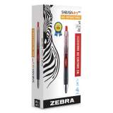 Zebra Sarasa Dry Gel X30 Gel Pen, Retractable, Medium 0.7 mm, Red Ink, Red Barrel, Dozen (47130)
