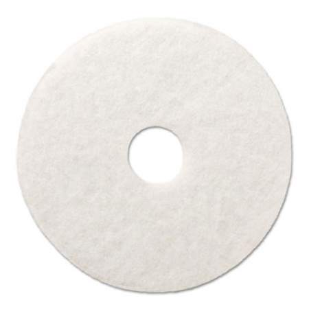 Boardwalk Polishing Floor Pads, 17" Diameter, White, 5/Carton (4017WHI)