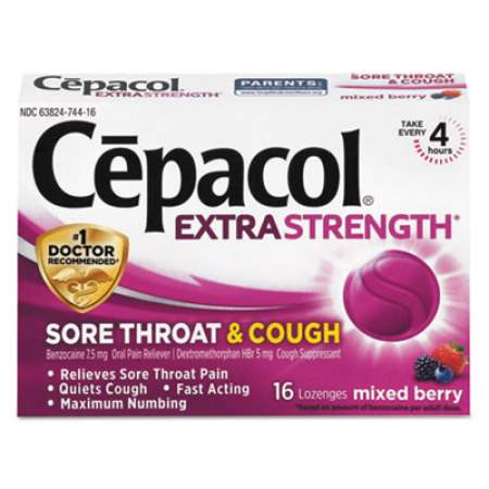Cepacol Sore Throat and Cough Lozenges, Mixed Berry, 16 Lozenges (74016)