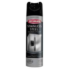 WEIMAN Stainless Steel Cleaner and Polish, 17 oz Aerosol, 6/Carton (49CT)