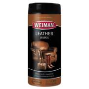 WEIMAN Leather Wipes, 7 x 8, 30/Canister, 4 Canisters/Carton (91CT)