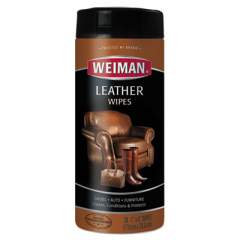 WEIMAN Leather Wipes, 7 x 8, 30/Canister (91)