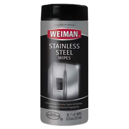 WEIMAN Stainless Steel Wipes, 7 x 8, 30/Canister, 4 Canisters/Carton (92CT)