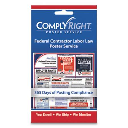 ComplyRight Labor Law Poster Service, "Federal Contractor Labor Law", 4w x 7h (098435)