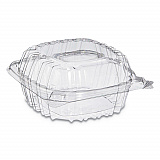 ClearSeal Hinged-Lid Plastic Containers, 13.8 oz, Clear, Plastic, 500/Carton (PET53PST1)