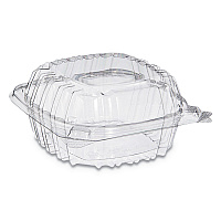 ClearSeal Hinged-Lid Plastic Containers, 13.8 oz, Clear, Plastic, 500/Carton (PET53PST1)