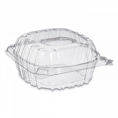 ClearSeal Hinged-Lid Plastic Containers, 13.8 oz, Clear, Plastic, 500/Carton (PET53PST1)