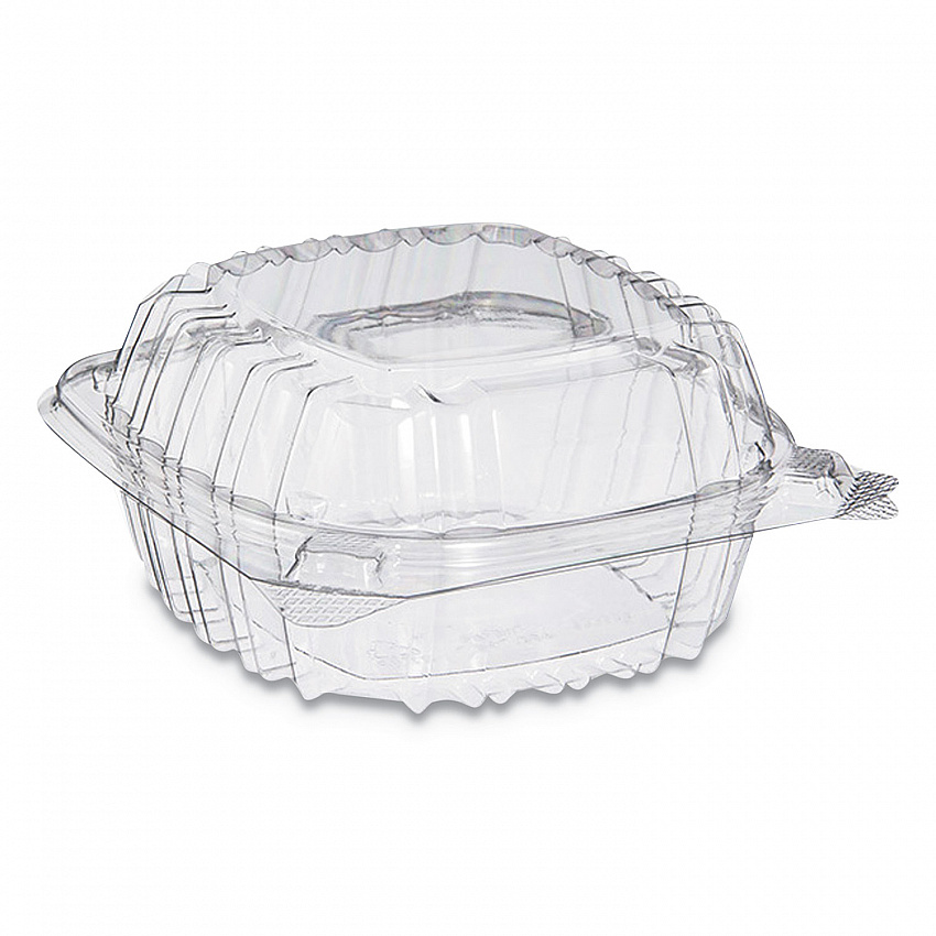 ClearSeal Hinged-Lid Plastic Containers, 13.8 oz, Clear, Plastic, 500/Carton (PET53PST1)