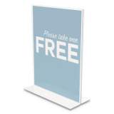 deflecto Classic Image Stand-Up Double-Sided Sign Holder, 8 1/2" x 11", 12/Pack (69201VP)