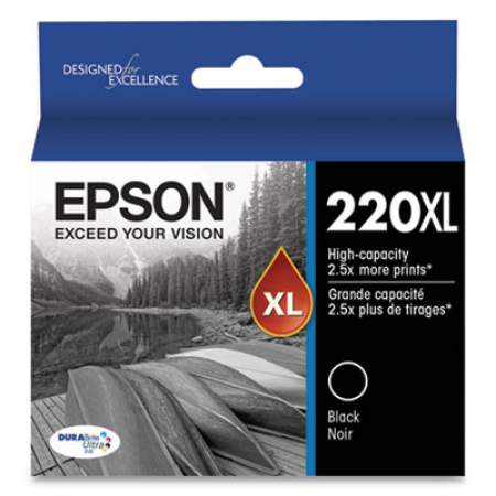 Epson T220XL120-S (220XL) DURABrite Ultra High-Yield Ink, 450 Page-Yield, Black
