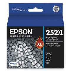 Epson T252XL120-S (252XL) DURABrite Ultra High-Yield Ink, 1,100 Page-Yield, Black