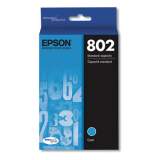 Epson T802220-S (802) DURABrite Ultra Ink, 650 Page-Yield, Cyan