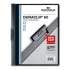 Durable DuraClip Report Cover, Clip Fastener, 8.5 x 11, Clear/Black, 25/Box (221401)