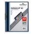 Durable DuraClip Report Cover, Clip Fastener, 8.5 x 11, Clear/Dark Blue, 25/Box (221407)