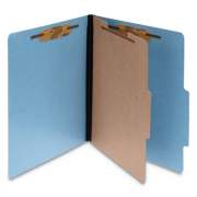 ACCO ColorLife PRESSTEX Classification Folders, 1 Divider, Letter Size, Light Blue, 10/Box (15642)