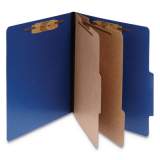 ACCO ColorLife PRESSTEX Classification Folders, 2 Dividers, Letter Size, Dark Blue, 10/Box (15663)