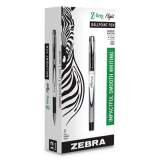 Zebra Z-Grip Flight Ballpoint Pen, Stick, Bold 1.2 mm, Black Ink, White/Black Fashion Accents Barrel, Dozen (21810)