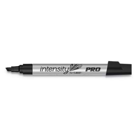 BIC Intensity Metal Pro Permanent Marker, Broad Pro Chisel Tip, Black, Dozen (PMIT11BK)