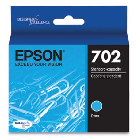 Epson T702220-S (702) DURABrite Ultra Ink, 300 Page-Yield, Cyan
