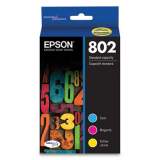 Epson T802520-S (802) DURABrite Ultra Ink, 650 Page-Yield, Cyan/Magenta/Yellow