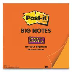 Post-it Notes Super Sticky Big Notes, Unruled, 30 Orange 11 x 11 Sheets (BN11O)