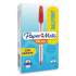 Paper Mate InkJoy 50ST Ballpoint Pen, Stick, Medium 1 mm, Red Ink, Clear Barrel, Dozen (2013156)