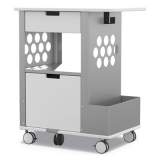 Safco Mobile Storage Cart, 28w x 20d x 33.5h, White, 150-lb Capacity (5202WH)