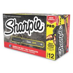 Sharpie Pro Permanent Marker, Fine Bullet Tip, Black, Dozen (2017818)