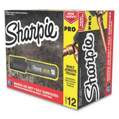 Sharpie Pro Permanent Marker, Broad XL Chisel Tip, Black, Dozen (2018344)
