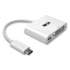 Tripp Lite USB 3.1 Gen 1 USB-C to DVI Adapter, USB-C PD Charging Port (U44406NDC)