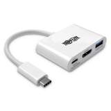 Tripp Lite USB 3.1 Gen 1 USB-C to HDMI 4K Adapter, USB-A/USB-C PD Charging Ports (U44406NH4UC)