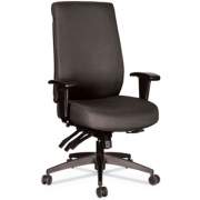 Alera Wrigley Series 24/7 High Performance High-Back Multifunction Task Chair, Supports 300 lb, 17.24" to 20.55" Seat, Black (HPT4101)