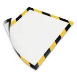 Durable DURAFRAME Security Magnetic Sign Holder, 8 1/2 x 11, Yellow/Black Frame, 2/Pack (4772130)