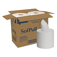SofPull Perforated Paper Towel, 1-Ply, 7.8 x 15, White, 560/Roll, 4 Rolls/Carton (28143)