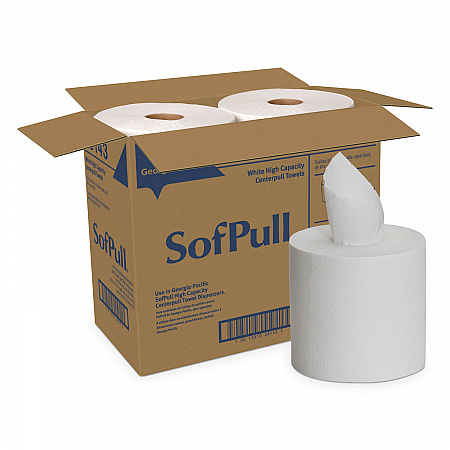 SofPull Perforated Paper Towel, 1-Ply, 7.8 x 15, White, 560/Roll, 4 Rolls/Carton (28143)