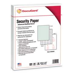 DocuGard Medical Security Papers, 24lb, 8.5 x 11, Green, 500/Ream (04542)